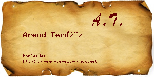 Arend Teréz névjegykártya