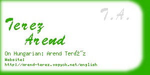 terez arend business card